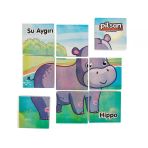 Pilsan Hayvan Serisi 9 Parça Puzzle Set 03-355-GRI Su Aygırı