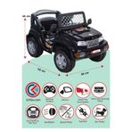PİLSAN Panther Akülü Araba Siyah 12V – Uzaktan Kumandalı Çocuk Akülü Jeep