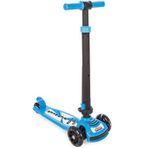 Pilsan Power T01007354 Mavi Led Işıklı 3 Tekerlekli Yükseklik Ayarlı Ve Katlanabilir Scooter