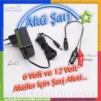 Pilsan Uyumlu 6 Volt 12 Amper Akü Ve Şarj Cihazı Krokodil Kablolu Maşalı Hazır Kablolu Set Ürünleri