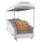 Pimak Kömürlü Yatay Tip Piliç Makinesi 4 + 4 şiş 20 + 20 Piliç