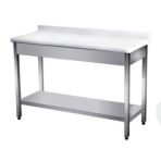 Pimak Mermer Tablalı Tezgah - Taban Raflı120 x 60 x 85 (cm)