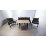 Pimango Pi Elize Bahçe Balkon Mobilyası Antrasit 3+1+1 Ve Perla Çam Masa