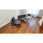 Pimango Pi Elize Bahçe Balkon Mobilyası Gri Antrasit 3+1+1 Ve Perla Çam Masa Naturel
