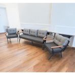 Pimango Pi Locca Bahçe Ve Balkon Mobilyası Gri Antrasit 3+1+1 - Antrasit - Gri