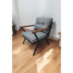 Pimango Pi Locca Demonte Metal Tekli Bahçe Mobilyası, Gri, 60x60 Cm