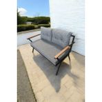 Pimango Pi Locca Tekli Bahçe Mobilyası,Balkon Mobilyası 2'Li 60x120cm Gri