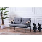 Pimango Piangel Tekli Bahçe Mobilyası,Balkon Mobilyası 2'Li 60 x 120 cm - Gri