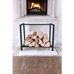 Pimango Short Lignum Dekoratif Metal Odunluk Şömine Odun Sehpası 40cm Siyah