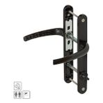 Pimapen Pvc Alüminyum Metal Çift Taraflı Kapı Kolu - Wc (4 Renk Seçeneği) - Siyah