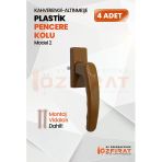 Pimapen PVC Pencere Kolu – Plastik – Altınmeşe/Kahverengi – Model 2 – (4 Adet)