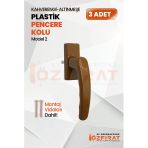 Pimapen PVC Pencere Kolu – Plastik – Altınmeşe/Kahverengi – Model 3 – (2 Adet)