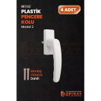 Pimapen PVC Pencere Kolu – Plastik – Beyaz – Model 2 – (4 Adet)