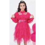 Pimento Barbie Elbise - 10 Yaş - 00469 Fuşya