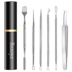 Pimple Popper Alet Seti - Boxoyx 6 Parça Gözenek Hazırlığı Siyah Nokta Çıkarıcı Komedon Çıkarıcı Kit Sivilce, Siyah Nokta, Sivilce Çıkarma, Alın, Yüz ve Burunların Hızlı ve Kolay Çıkarılması için