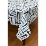 Pimula Home Pvc Kaymaz Elyaf Tabanlı Silinebilir Muşamba Masa ÖRTÜSÜ_123-A - Mavi - 140 x 180 cm