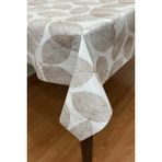 Pimula Home Pvc Kaymaz Elyaf Tabanlı Silinebilir Muşamba Masa ÖRTÜSÜ_165-A - Kahverengi - 140 x 200 cm