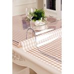 Pimula Home Şeffaf Pvc Kalın Kaymaz Mika Masa Örtüsü Koruyucusu - 80 x 90 cm - Beyaz