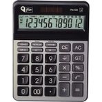 Pin 108 12 Haneli Masaüstü Hesap Makinesi, Siyah-Gri Renkli Ergonomik Tasarım ve Geniş Ekran
