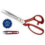 PIN-1104 Kırmızı Saplı Paslanmaz Çelik Terzi Makası – 10″ (26 Cm) | Pın-10