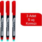 Pin 700 Asetat Kalemi S Uc Kirmizi 3 Adet