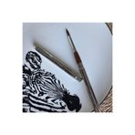 Pin Art Brush PinArt Premium Kolinsky 4 Numara Pirinç/Sandal Ağacı Gövdeli Kalem Fırça