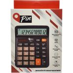 Pin Masaüstü Hesap Makinesi PİN.111 12 Haneli Geniş Ekranlı Siyah-Gri Ergonomik Tasarım