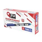Pin Pin 700M Asetat Kalemi Silgili S Uç Mavi 12'li Kutu