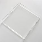 Pina Company Şeffaf Pleksi Çay, Kahve Dekoratif Sunum Modern Servis Tepsisi 25CMX25CM - söz, nişan -