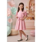 Pina Kids Kız Çocuk Güllü Kısa Kollu Elbise ELB2012