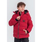 Pina Kids Nova Kumaş Kapüşonlu Erkek Çocuk Kışlık Mont Km2509 Kırmızı
