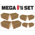 Pinabah 2 Mega Yorgan 2 Yastık 2 Baza Altı 2 Bavul Içi Organizer Hurç - Kahverengi - 8'li - 70x50x40