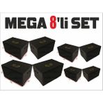 Pinabah 2 Mega Yorgan 2 Yastık 2 Baza Altı 2 Bavul Içi Organizer Hurç - Siyah - 8'li - 70x50x40
