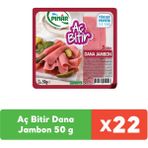 Pınar Aç Bitir Dana Jambon 50 g x 22 Adet - 50 gr