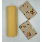 Pınar Home Collection %100 Organik Pamuk Kumaş Lastikli Çarşaf+Yastık Kılıfı köşe Derinliği 28-30 Cm yeni Sezon - 160 x 200 - Hardal