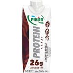 Pınar Kakaolu Protein Süt 500 ml x 12 Adet 26g Protein İçeren Laktozsuz Kakaolu İçecek