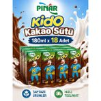 Pınar Kido Kakaolu Süt 180 ml x 18 Adet