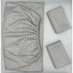 Pınarhome collection Saten Lastikli Çarşaf + Kapaklı Yastık Kılıfı (Yüksek Köşe Derinliği ) ***son Trend*** - Açık Gri - 180 x 200