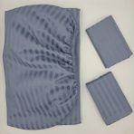 Pınarhome collection Saten Lastikli Çarşaf + Kapaklı Yastık Kılıfı (Yüksek Köşe Derinliği ) ***son Trend*** - İndigo - 120 x 200