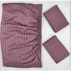Pınarhome collection Saten Lastikli Çarşaf + Kapaklı Yastık Kılıfı (Yüksek Köşe Derinliği ) ***son Trend*** - Lila - 160 x 200