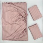 Pınarhome collection Saten Lastikli Çarşaf + Kapaklı Yastık Kılıfı (Yüksek Köşe Derinliği ) ***son Trend*** - Pembe - 120 x 200