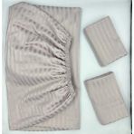 Pınarhome collection Saten Lastikli Çarşaf + Kapaklı Yastık Kılıfı (Yüksek Köşe Derinliği ) ***son Trend*** - Pudra - 120 x 200