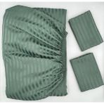 Pınarhome collection Saten Lastikli Çarşaf + Kapaklı Yastık Kılıfı (Yüksek Köşe Derinliği ) ***son Trend*** - Yeşil - 120 x 200