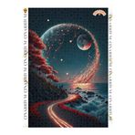 pınaxar 3 Boyutlu Tropikal Doğa Manzara Temalı Çift Katlı Çerçeveli Asılabilir Ahşap Puzzle 1000 PARÇA 50X70