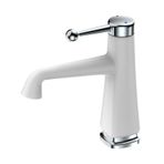 PINCHU Lavabo armatürü banyo pirinç, 2 modlu musluk bataryası, sıcak ve soğuk su musluğu, banyo musluğu, 1 delik, banyo armatürü, lavabo seramik kartuş, karıştırma bataryası su tasarruflu