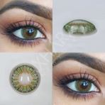 Pine Green/ Hareli Renkli Yeşil Göz Kirpik Lens / Yıllık Kullanım Için Doğal Renkli Seçenek