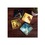 Pinecone 4 Parça Set 10X10 cm Stone Coasters Küçük Prens Taş Bardak Altlığı Masaüstü Koruyucu Altlık