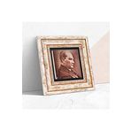 Pinecone Atatürk Taş Duvar Tablosu - Çerçeveli Taş Tablo - Dekoratif Duvar Sanatı - Modern Ev ve Ofis Duvar Dekoru T1-131