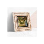 Pinecone Claude Monet Bahçede Taş Duvar Tablosu - Çerçeveli Taş Tablo - Dekoratif Duvar Sanatı - Modern Ev ve Ofis Duvar Dekoru T1-252