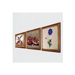 Pinecone Ebru Sanatı, Semazen, Nar Taş Duvar Tablosu - Ahşap Çerçeveli Taş Tablo - 25x25 cm - 3 Parça Set - Dekoratif Duvar Sanatı - Modern Ev ve Ofis Duvar Dekoru W3-868